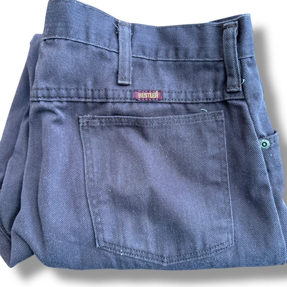 Rustler Men's 38x30‎ (36x29) Dark Wash Denim Jeans Style 89681 Made in USA